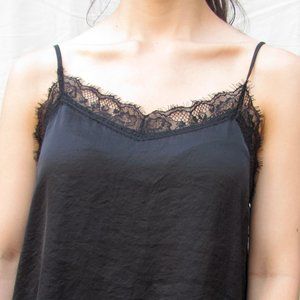 Black silky camisole (M/L)